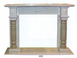 White Marble Fireplace Mantel