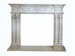 White Marble Fireplace Mantel