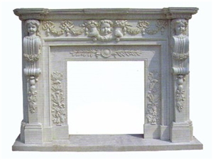 White Marble Fireplace