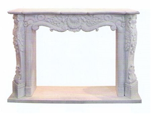 White Marble Fireplace