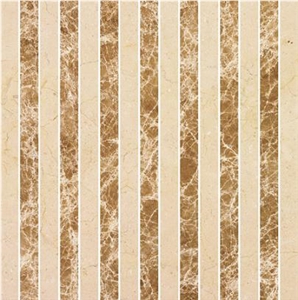 Crema Marfil,light Emperador Marble Mosaic