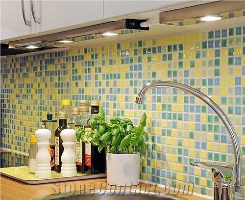 Glass Mosaic Kitchen Wall