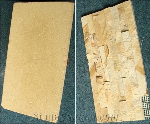 Yellow Sandstone Tiles for Wall Decoration