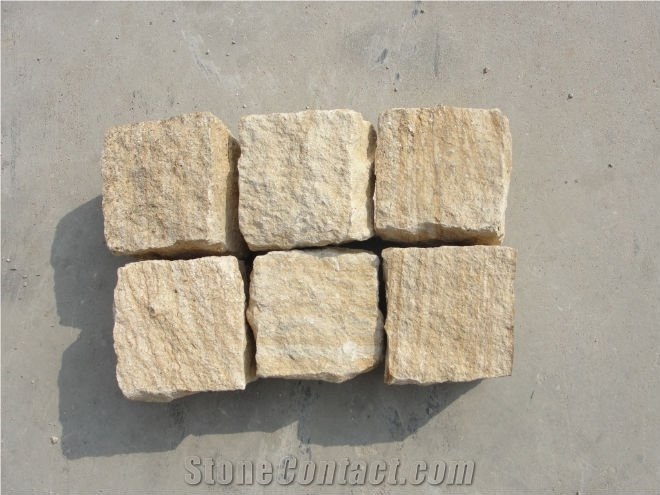Yellow Sandstone Cube Stone