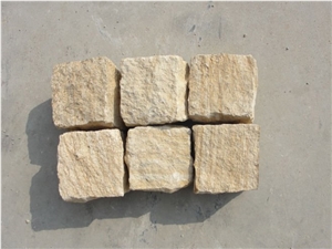 Yellow Sandstone Cube Stone