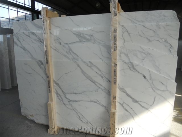 Calacatta Carrara Marble Slab, Italy White Marble