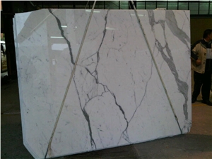 Calacatta Carrara Marble Slab, Italy White Marble