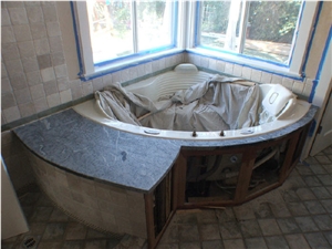 Piracema Grey Soapstone Bathtub Deck