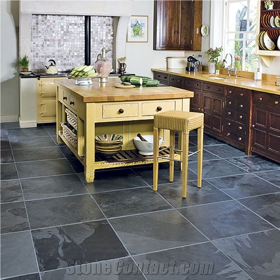 Black Slate Tiles for Flooring