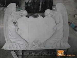 Granite Double Hugged Angel Monument
