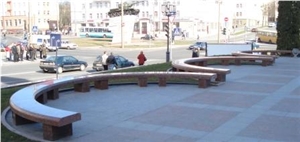 Park Benches from the Ukrainian Granite