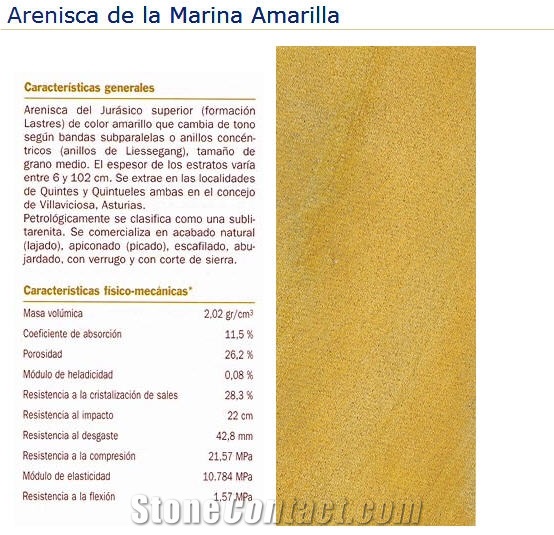 Arenisca De La Marina Amarilla Sandstone Tile