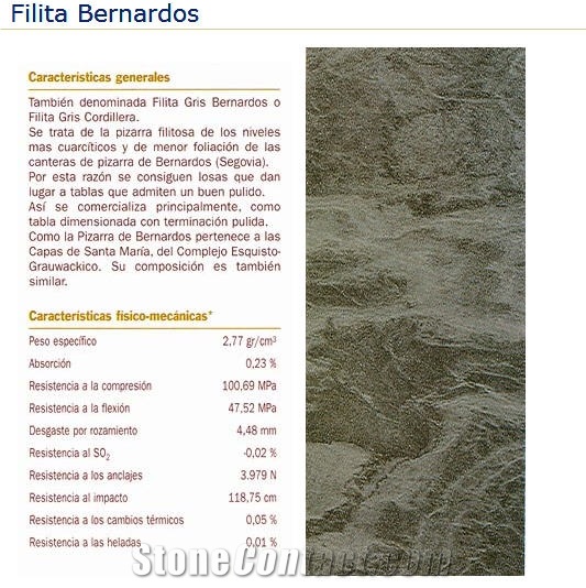 Filita Bernardos Pizarra Slate Tile