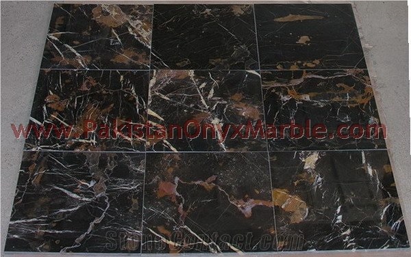 Black Gold Marble Tile
