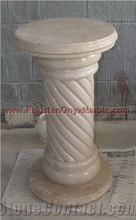 Verona Beige Marble Pedestals