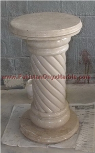 Verona Beige Marble Pedestals