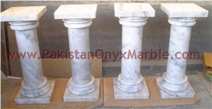 Ziarat White Marble Pedestal Column