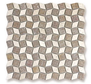 Mosaics Of Travertine, Marble - Tumbled, Polished, Combed