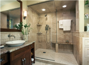 Luxury Spa Bath 3, Beige Marble Bath Design