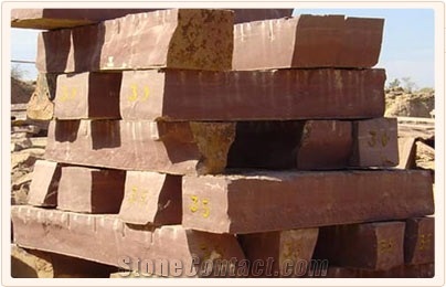 India Red Sandstone Blocks