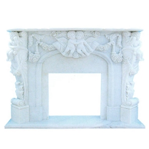 White Marble Fireplace