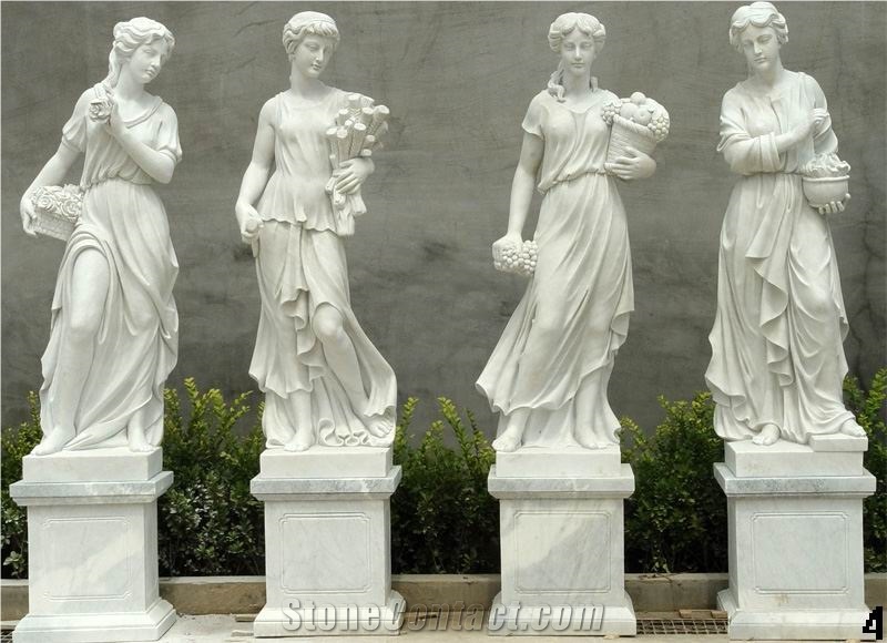 Guangxi White Marble Sculpture from China