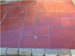 Agra Red Sandstone Tile Pattern