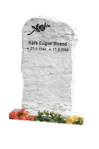 Silver Platina Granite Gravestone, Headstone