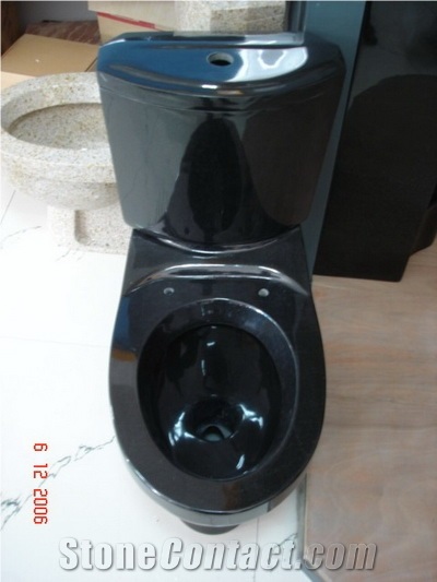 Black Granite Flush Toilet