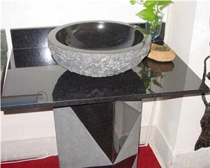 Black Granite Pedestal Sinks, Wash Basins