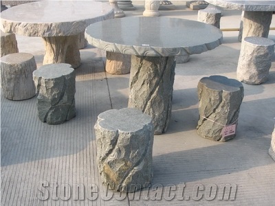 Granite Table and Bench 02
