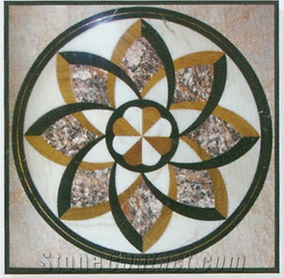 Marble Mosaic Waterjet Medallion