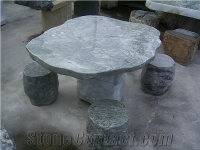 Marble Table and Bench 03