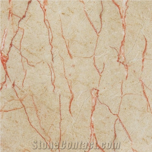 Red Line Cream Marble Tile