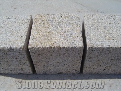 Yellow Granite Cubic Stone 01