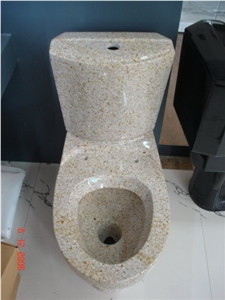 Yellow Grantie Flush Toilet