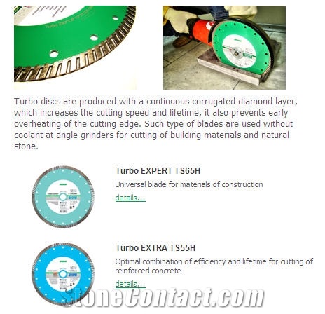 TURBO Cutting Discs with Corrugated Diamond Rim