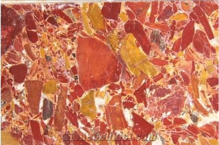 Rossa Levanto, Kongelomera Marble, Red Fossil
