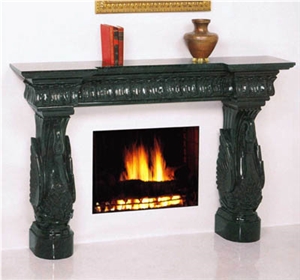 Fireplace, Nero Marquina Black Marble