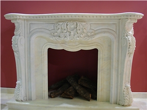 White Marble Fireplaces and Hoods