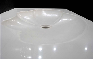 Lavabo in Bianco Sivec Marble,White Marble Sink