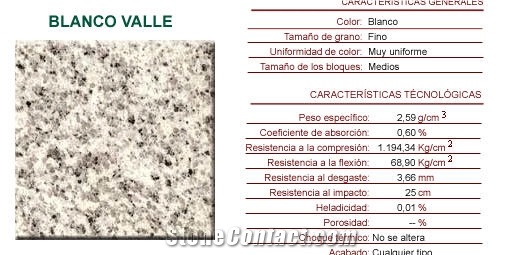 Blanco Valle Granite Slabs & Tiles, Spain White Granite