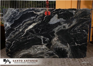 Astrus Black Granite Slab, Brazil Black Granite