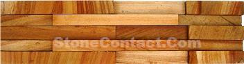 Teak Wood Sandstone Wall Panel