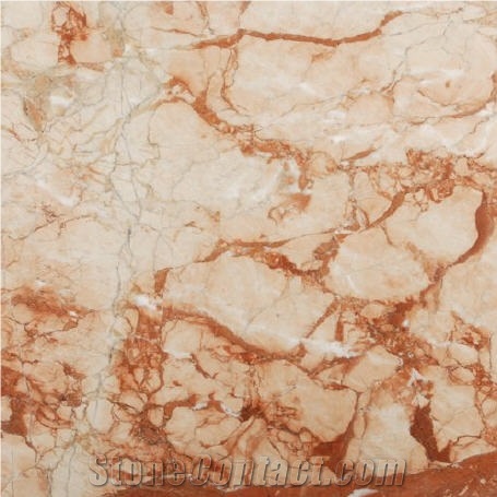 Balboura Rose Marble Tile, Turkey Red Marble