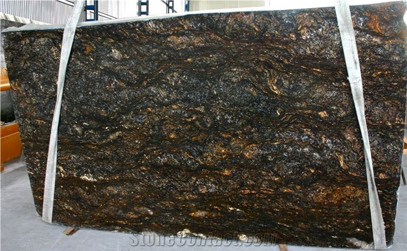 Cianitus Granite Slab,Brazil Black Granite