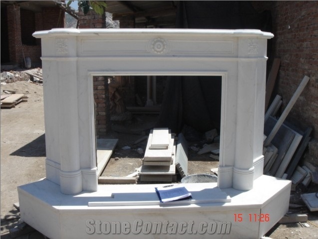 White Granite Fireplace (YSF 001)