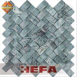 Green Jade Marble Mosaic Kitchen Wall Tiles