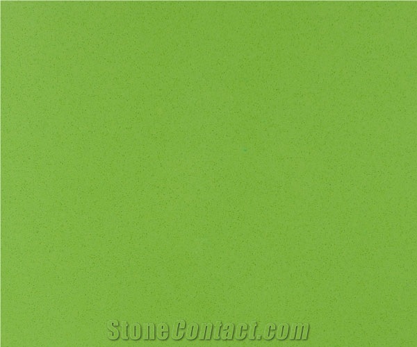 Apple Green Table Tops Made Of Quartz Stone Solid Surfaces Tabletops-Chemical and Stain Resistant, Non-Porous, Easy Maintenance