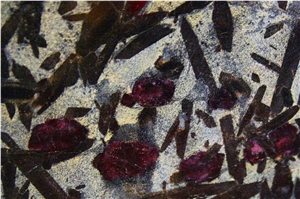 Ruby Meteorus Granite Slabs & Tiles, Brazil Red Granite